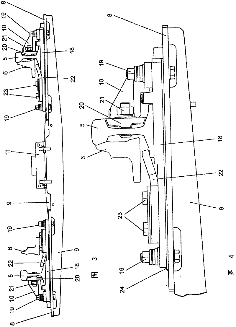 Apparatus for fixing a switching device on stock rails of a switch