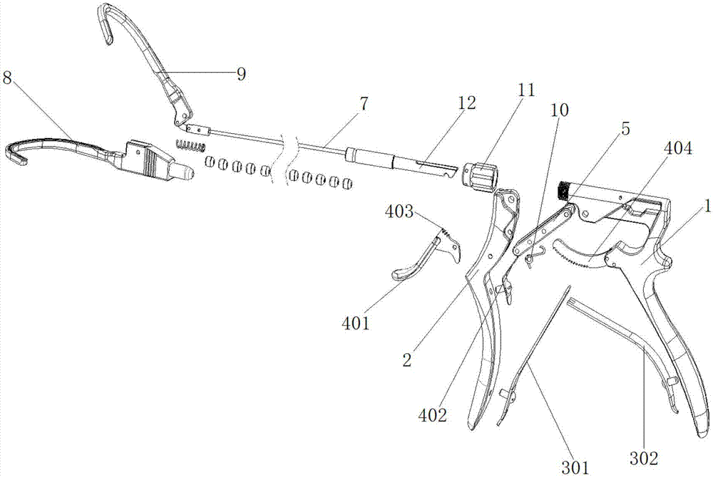 Minimally invasive hemostatic forceps convenient to assemble and disassemble