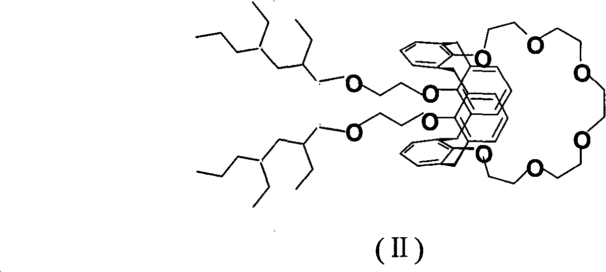 Adsorbent in use for separating heating element Cs, preparation and application