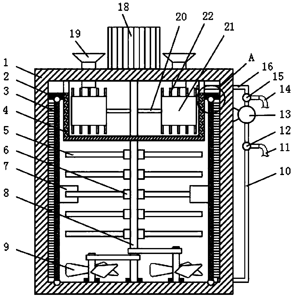 Agricultural fertilizer dissolving device