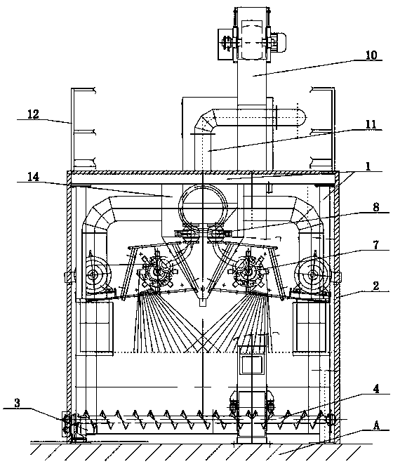 Pipeline shot blasting derusting machine