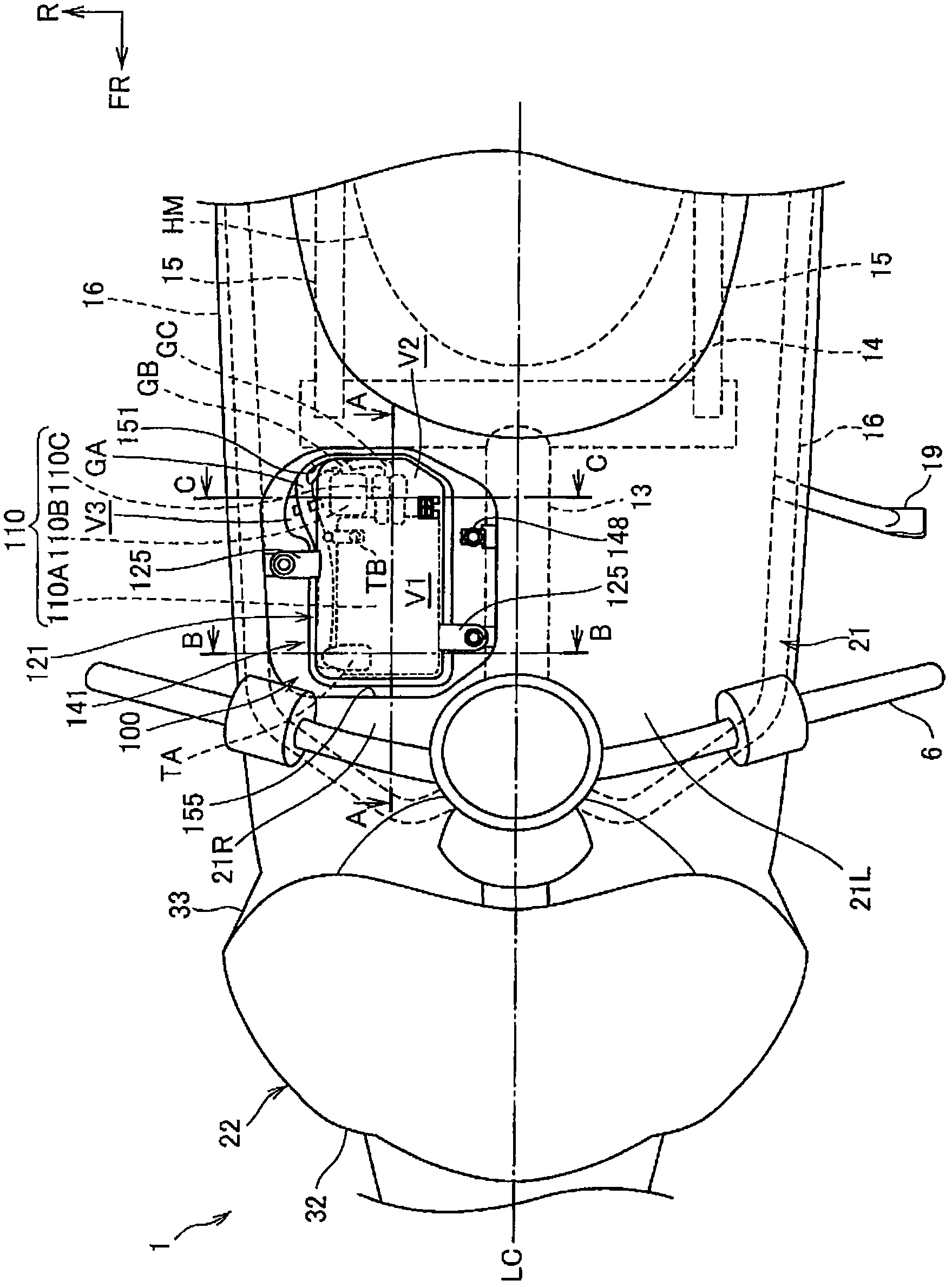 Waterproof structure of vehicle