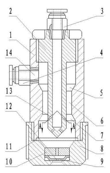 Effervescent atomization medicament applying spray head