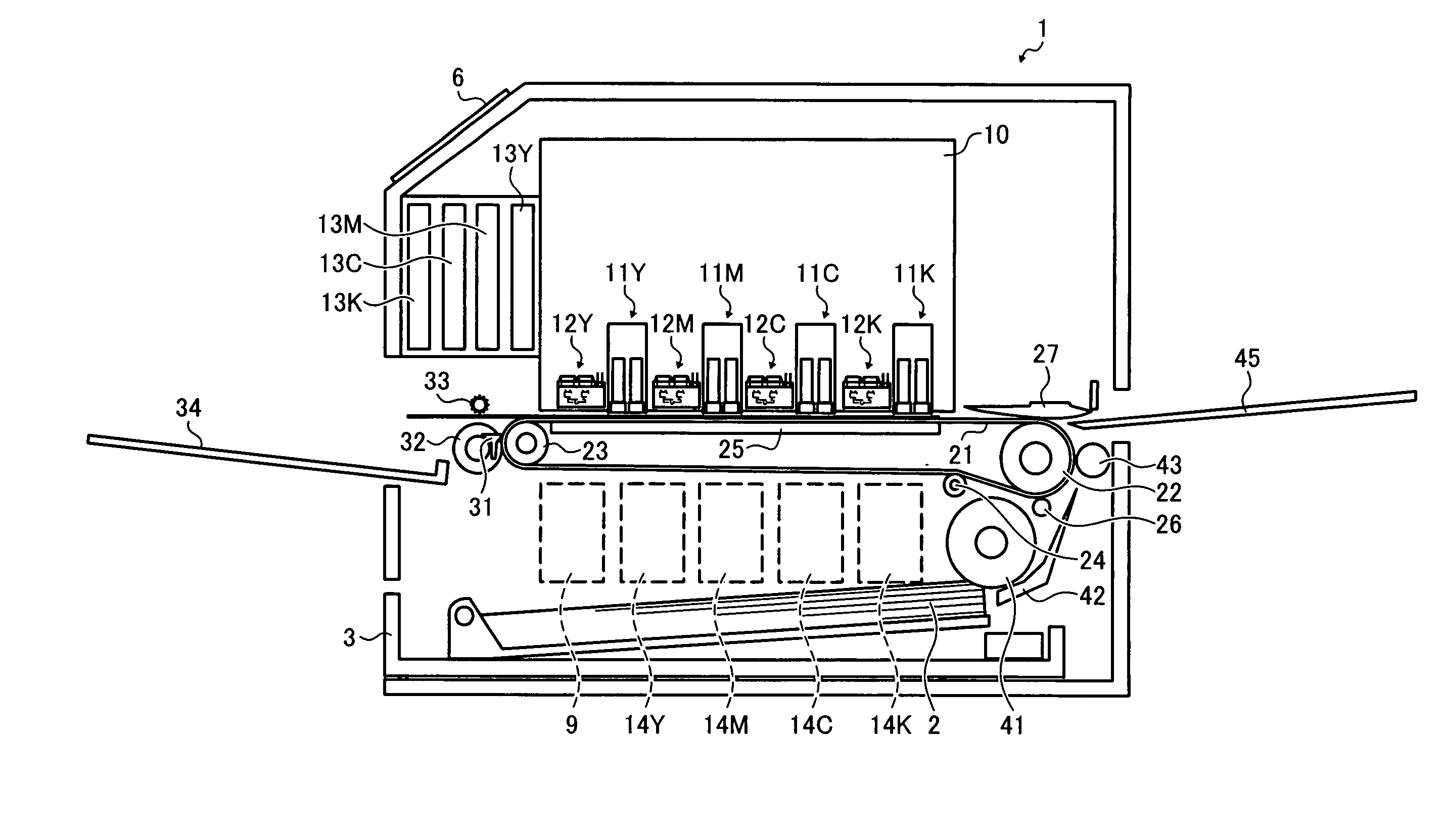 Image forming apparatus having a plurality of liquid discharge heads