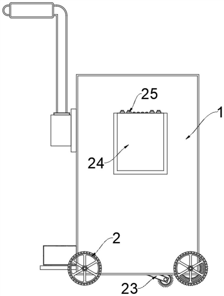 Hand-push type automatic road sweeper