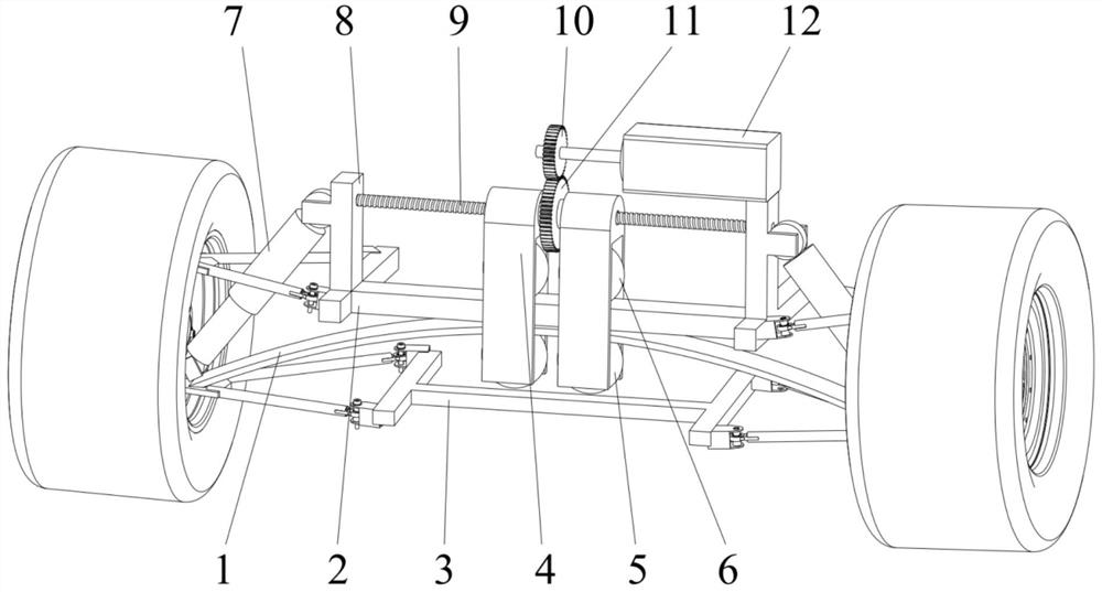 A vehicle transverse leaf spring suspension system with continuous stiffness adjustment