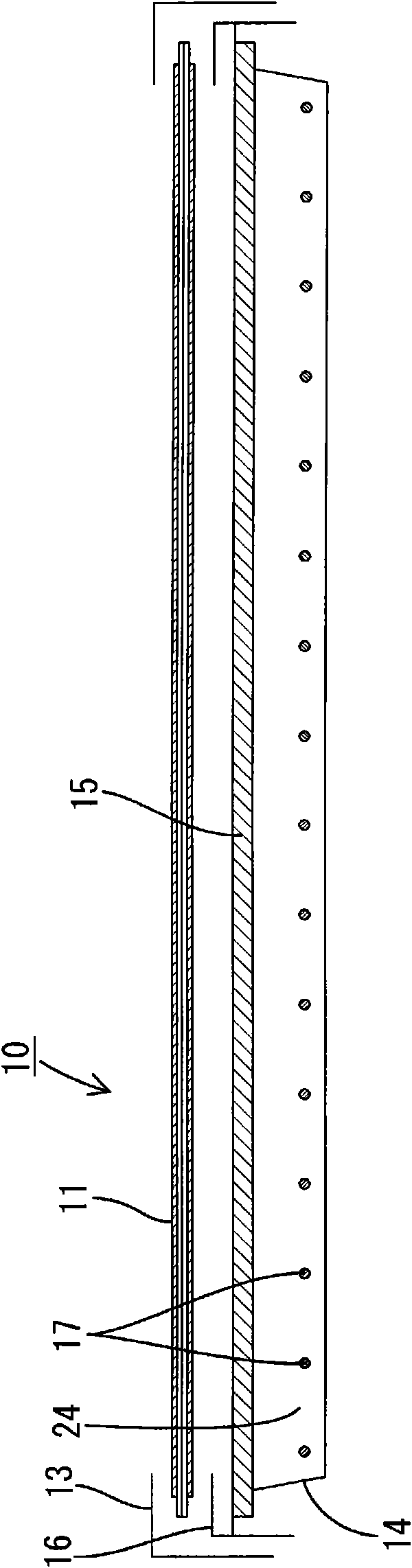 Optical member, lighting device, display device, television receiver and manufacturing method of optical member