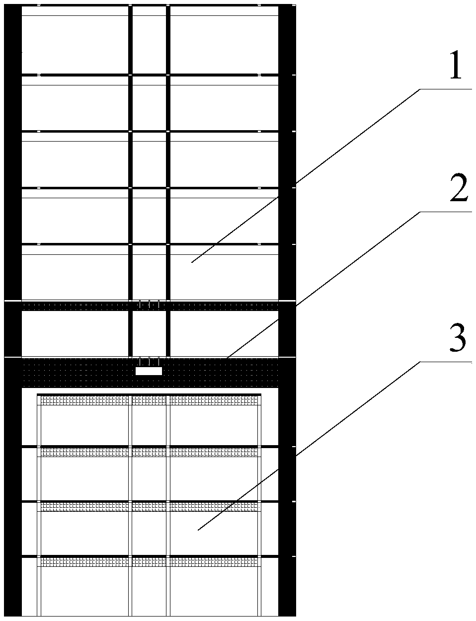 Blasting demolition method of prestressed beams of complex building structure