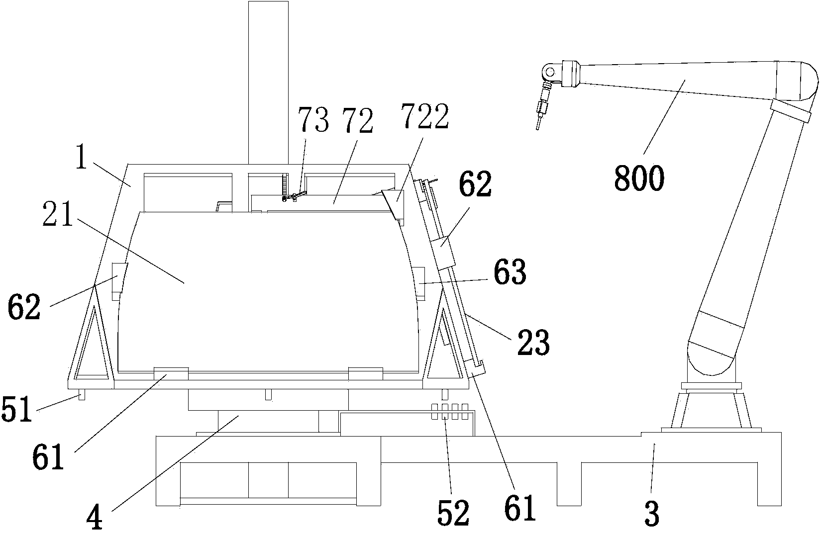 Glass gluing device