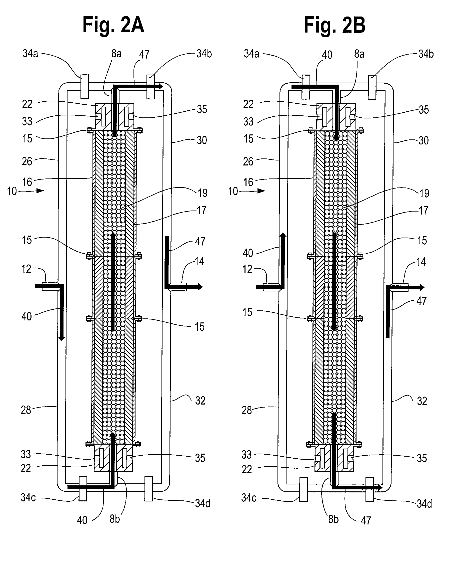 Reformation of hydrogen-containing fluids in a cyclic flow reactor