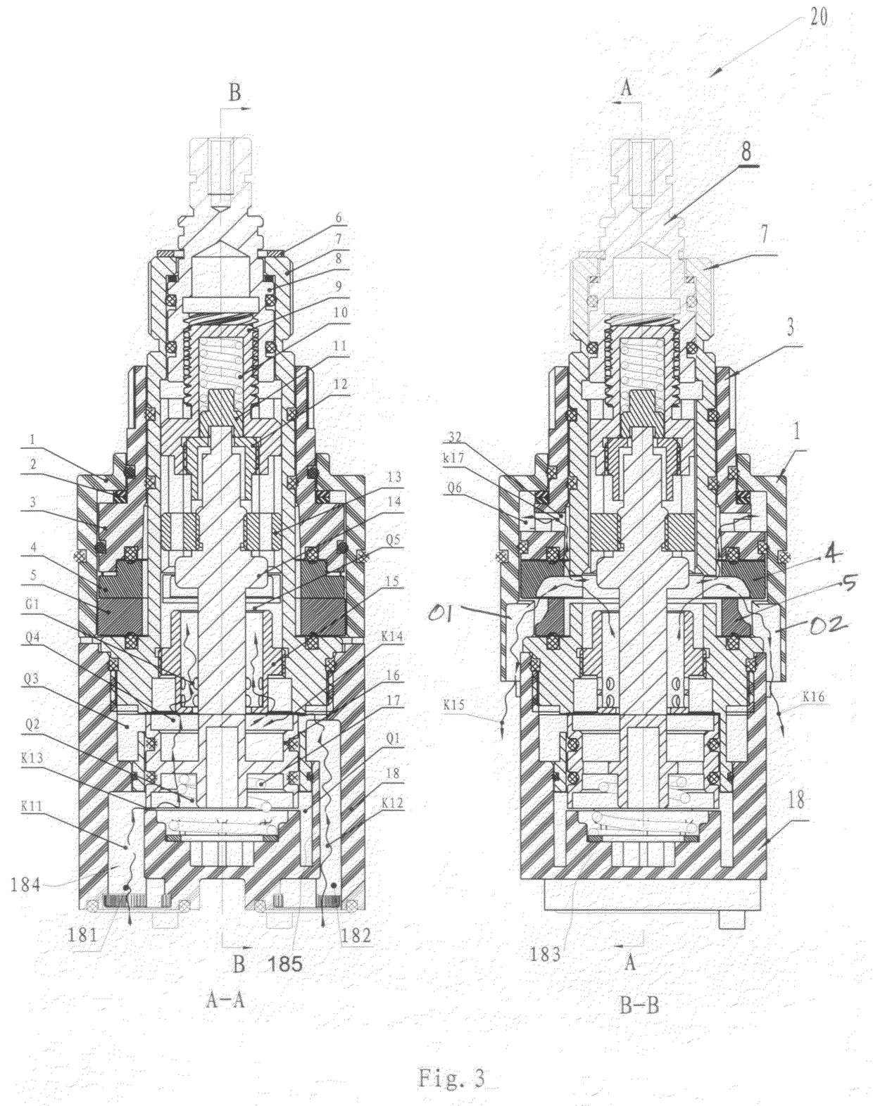 Thermostatic mixing valve