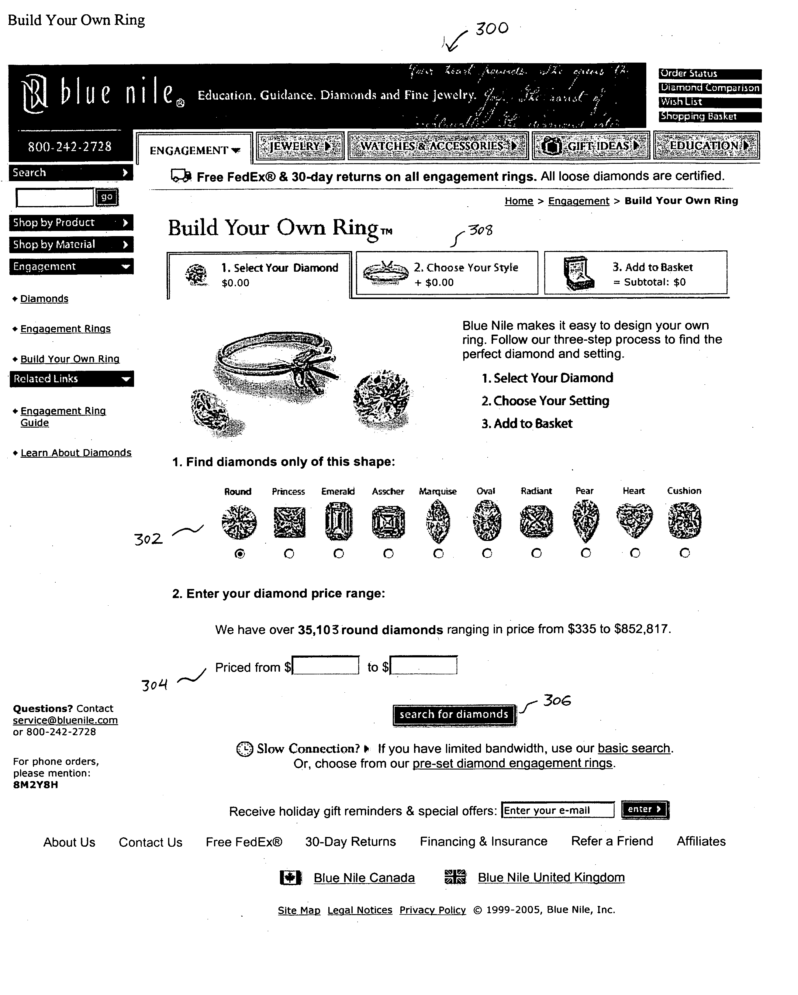 Apparatus and method for facilitating a search for gem settings