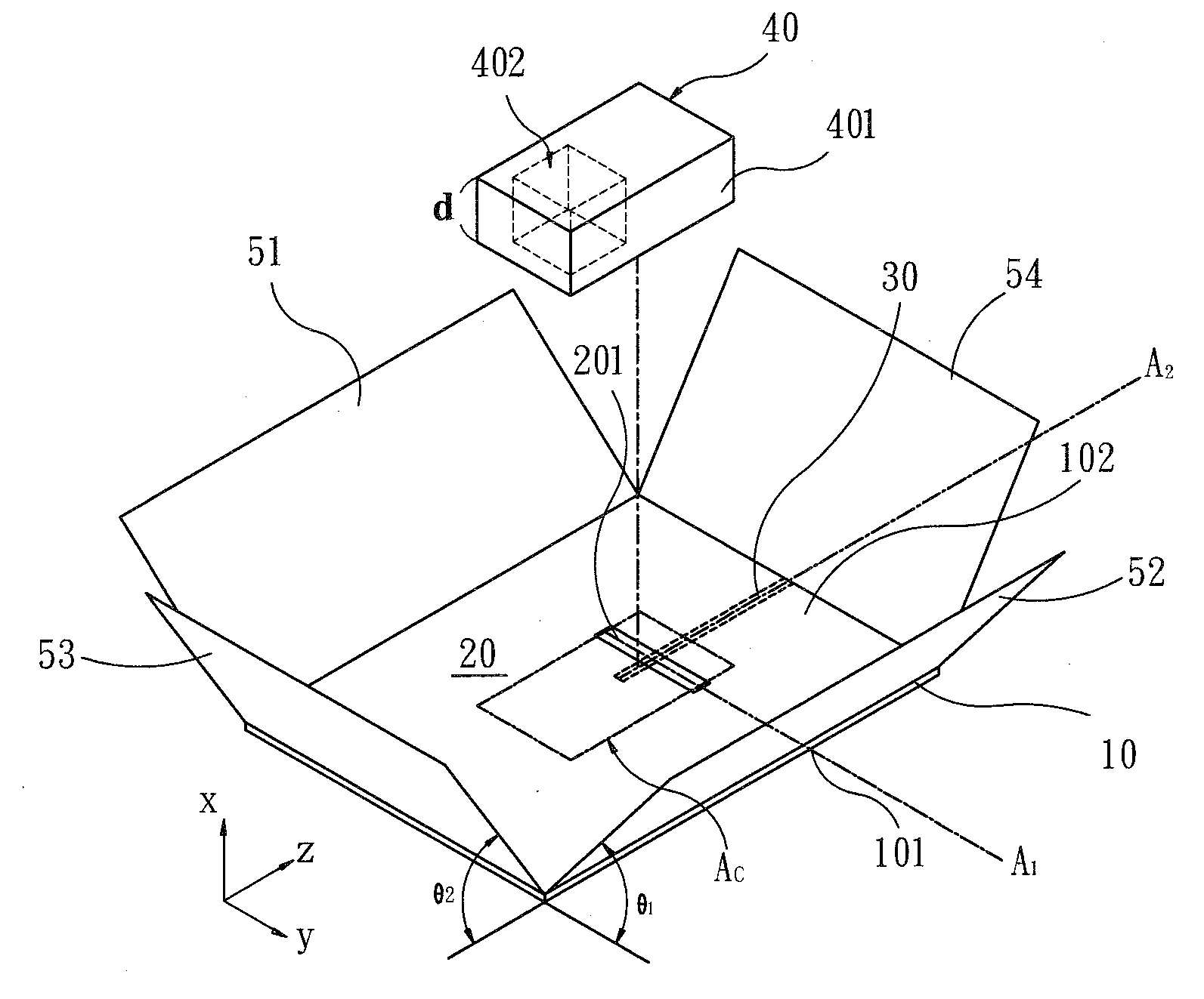 Dielectric resonator antenna with bending metallic planes