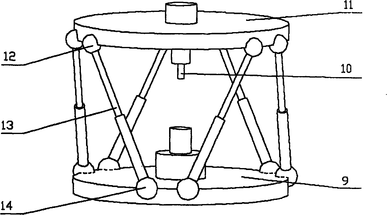 Parallel type three-axis main-shaft head structure