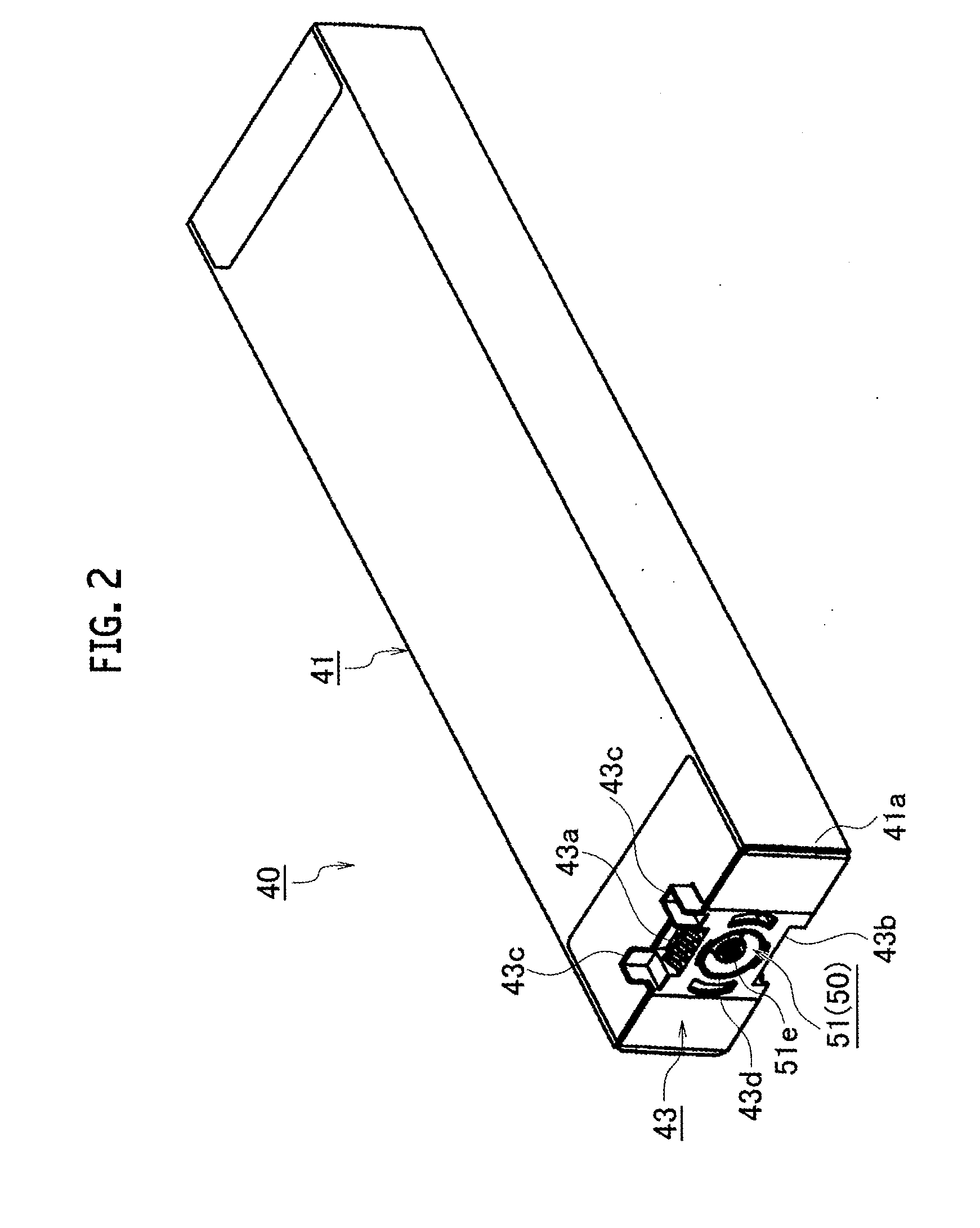 Ink cartridge and mount/demount mechanism for the same