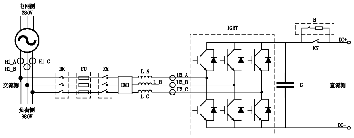 Energy storage converter with automatically adjustable switching frequency