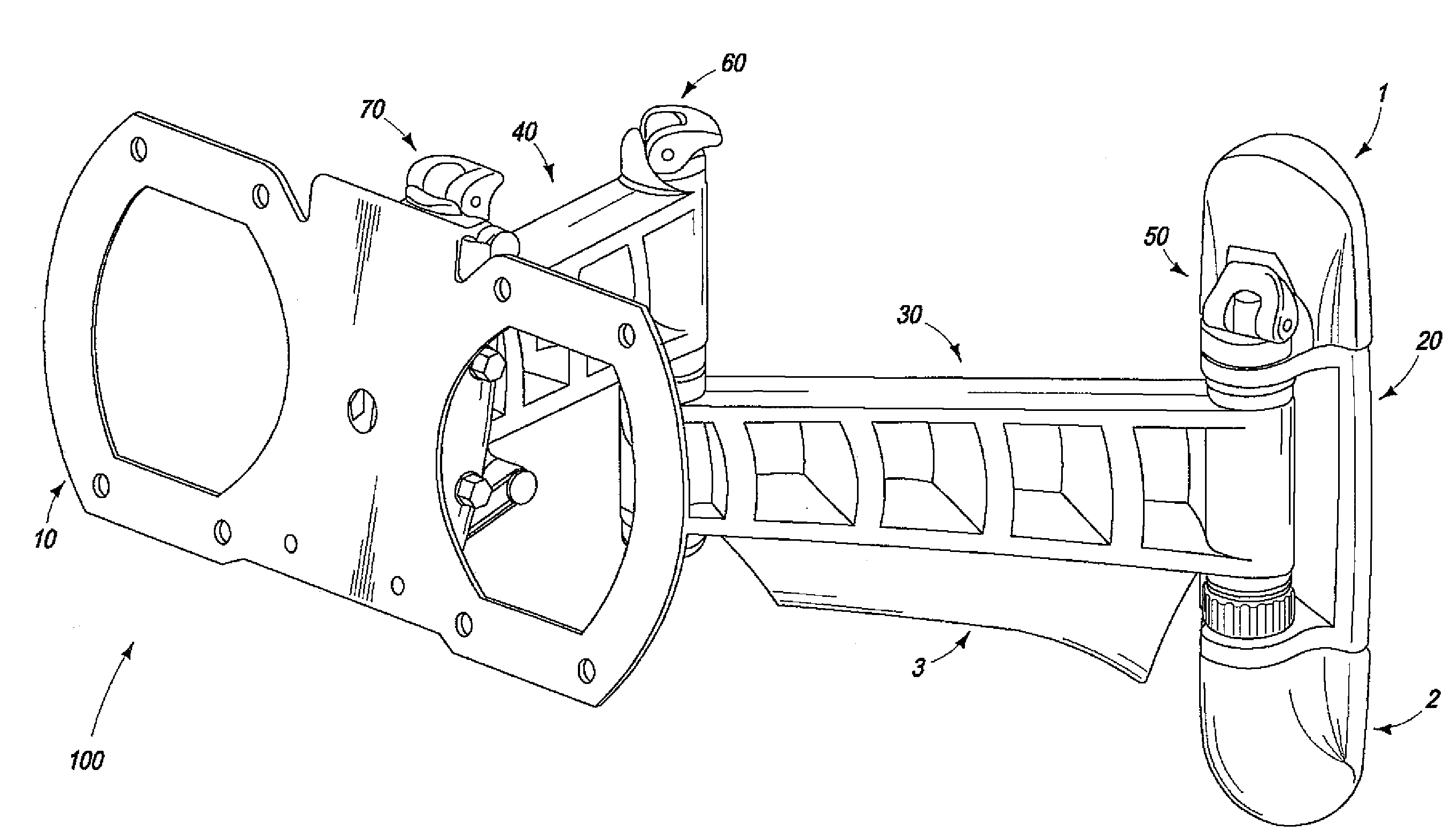 Cam lock for cantilever mounting device