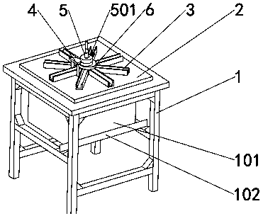 Magnet steel sticking device for permanent magnet motor rotor