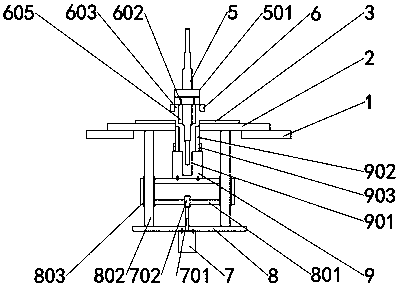 Magnet steel sticking device for permanent magnet motor rotor