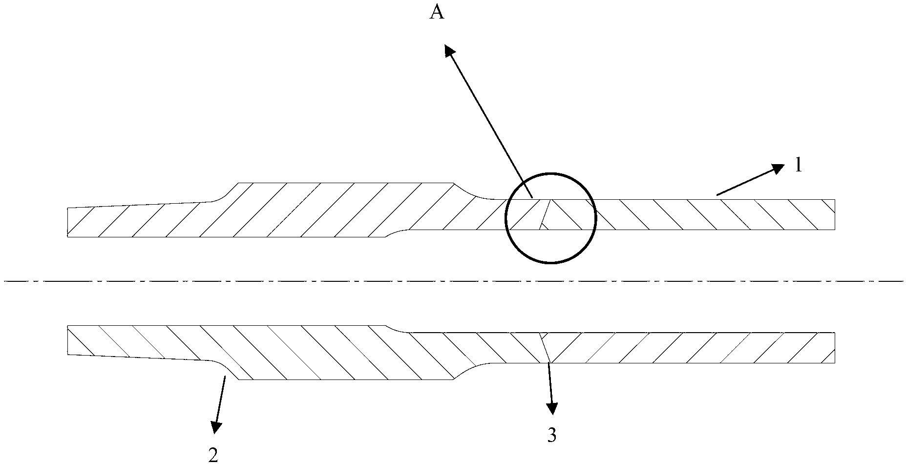 Conical-face welding type hydrogen sulfide corrosion-resistant boring rod adopting same material and processing process thereof