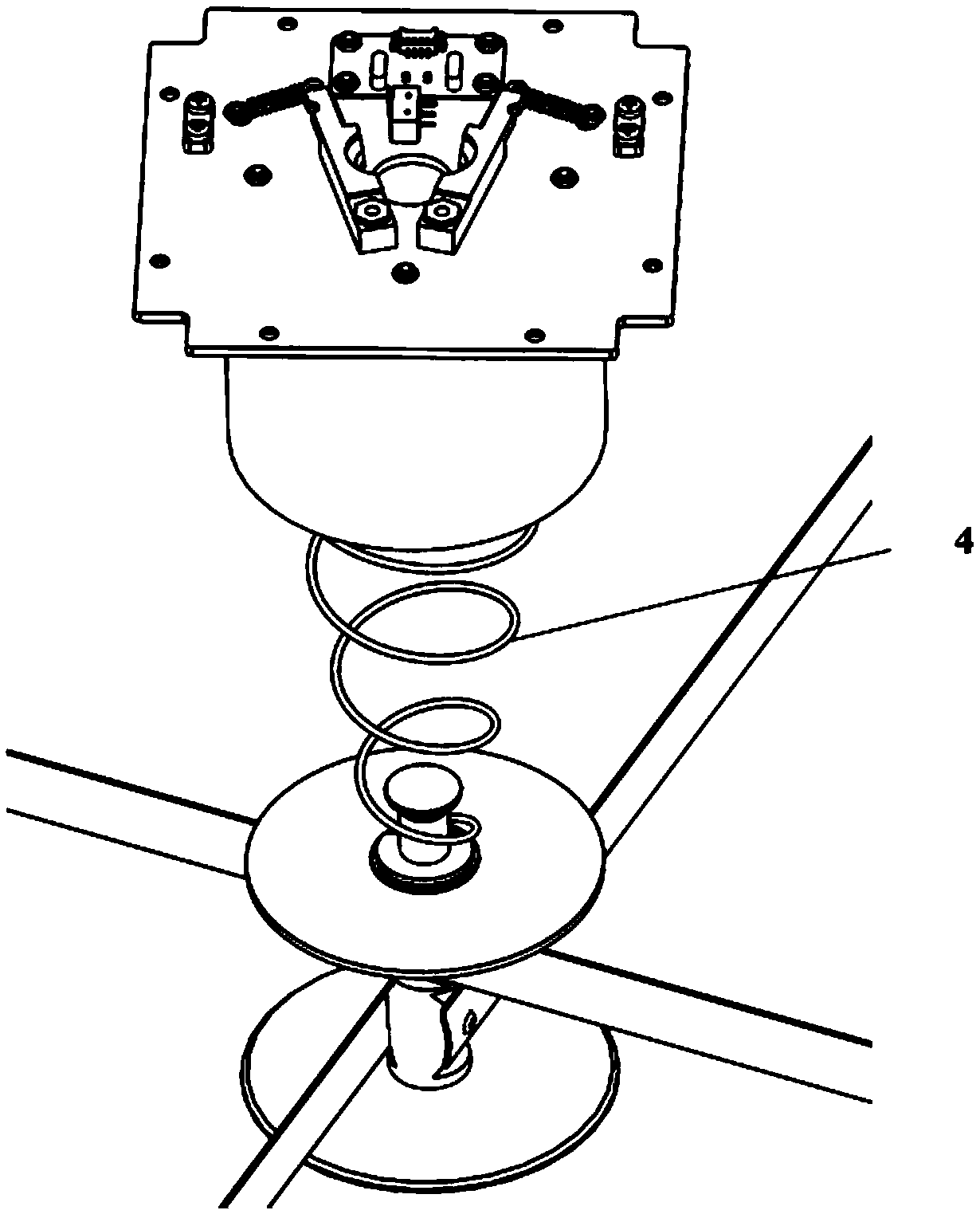 Self-stabilizing torque-free CubeSat brake sail de-orbit device