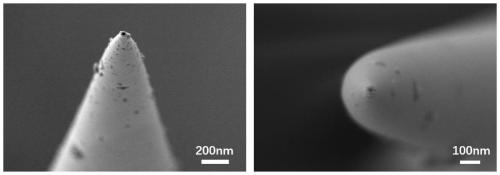 Glass nanopore sensor for detecting. OH and preparation and application of glass nanopore sensor