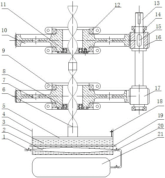 A pneumatic motor with screw drive