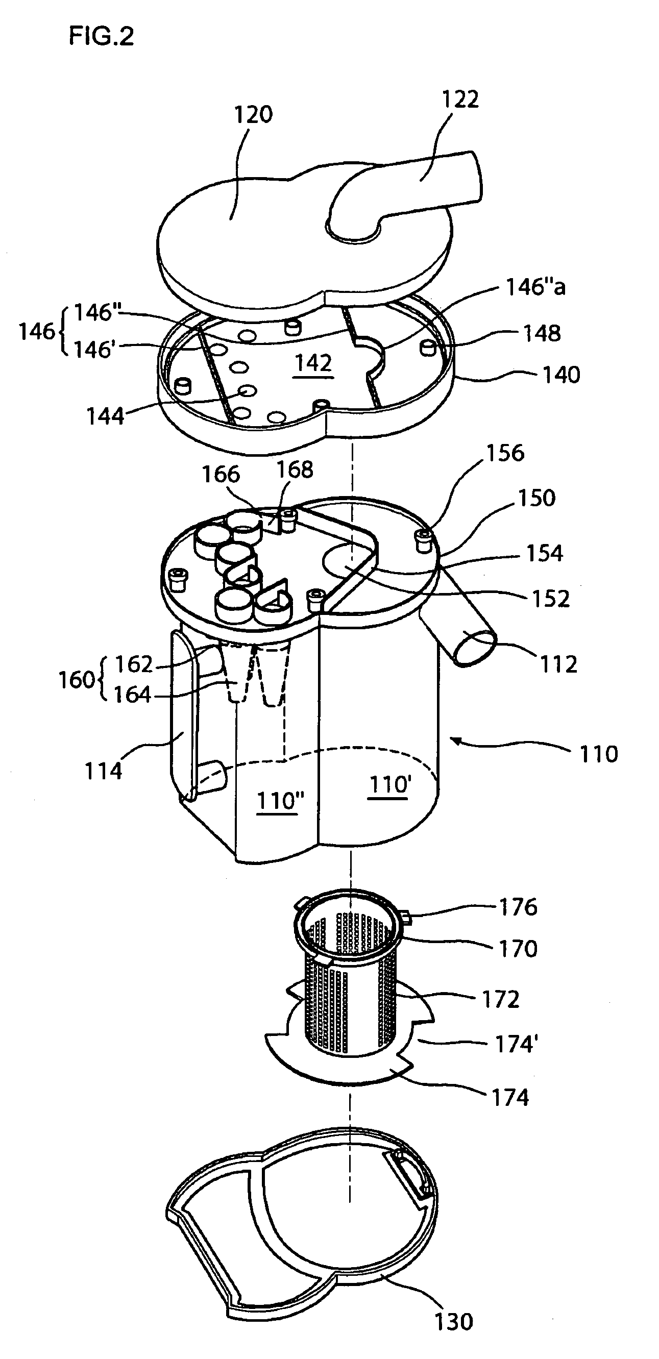 Dust collection assembly of vacuum cleaner