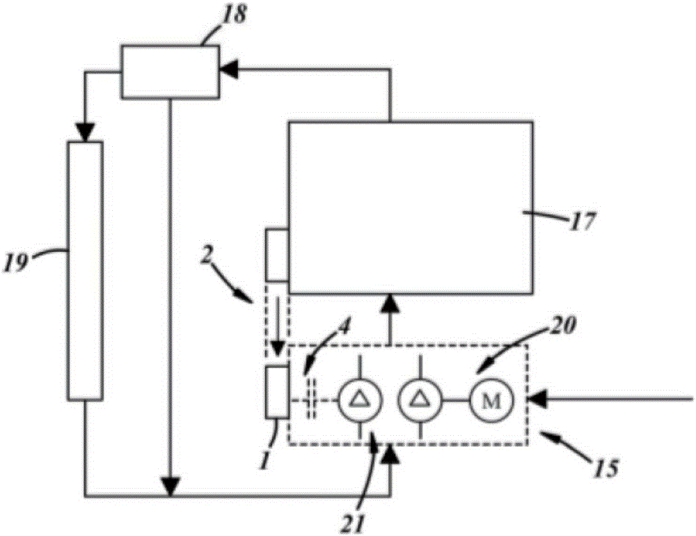 Hybrid electromechanical coolant pump with base flow and peak flow