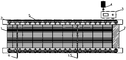 Dry granulation apparatus of blast furnace slag using continuous thin single-layer hot sprinkling and application method thereof