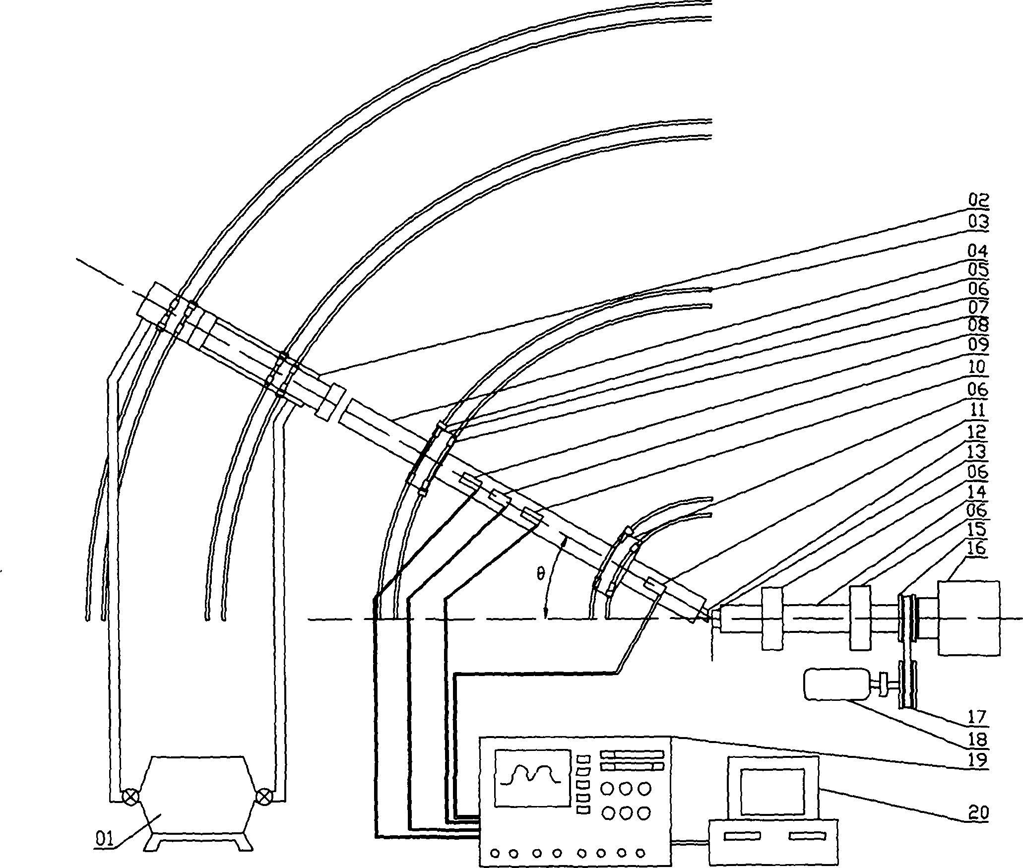 Device and method for testing lateral impact friction