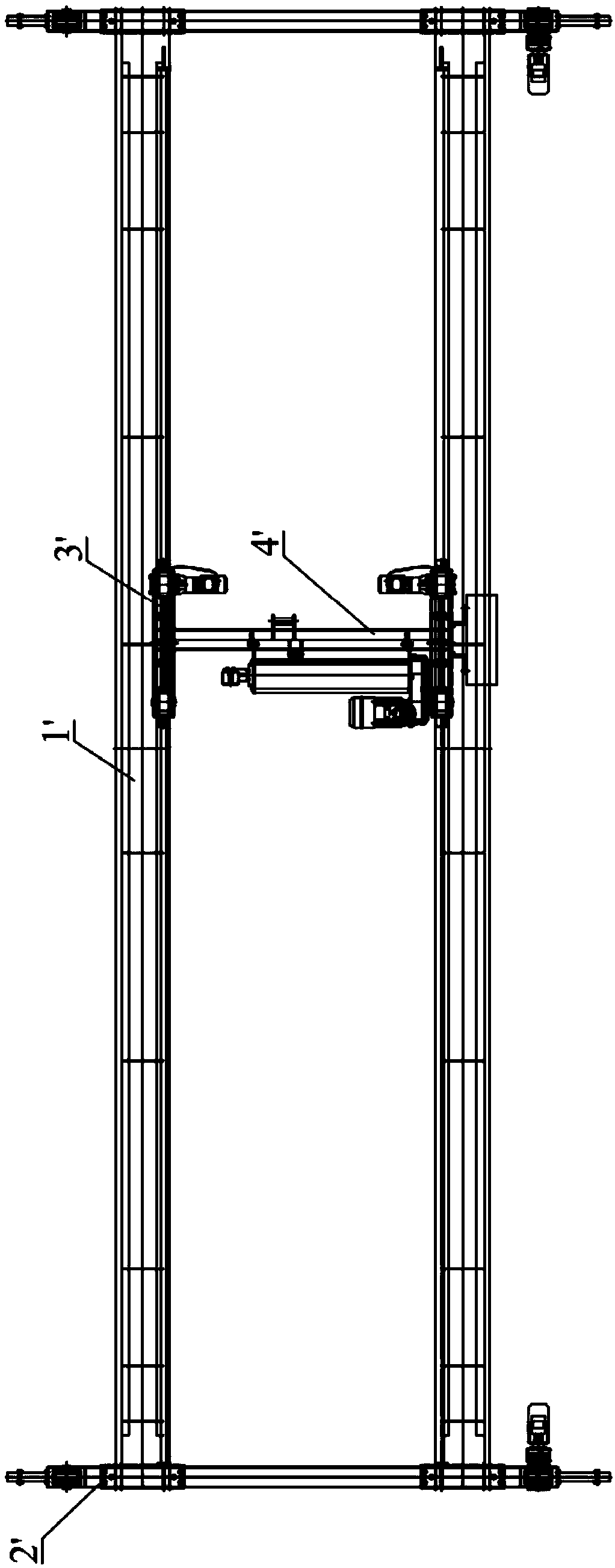 Rail-gnawing preventing end beam device and hoisting equipment