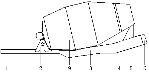 Concrete mixer frame