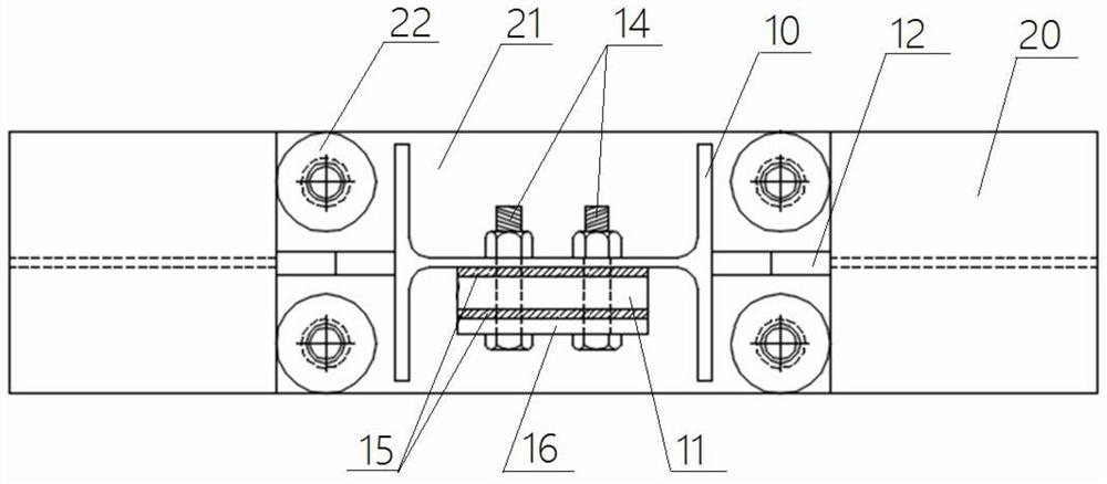 A self-resetting fully assembled frictional energy-dissipating steel frame beam-column joint