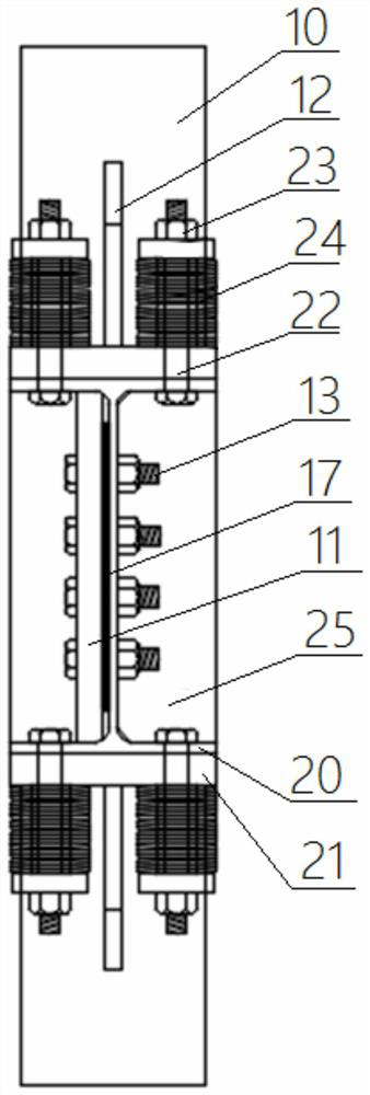 A self-resetting fully assembled frictional energy-dissipating steel frame beam-column joint