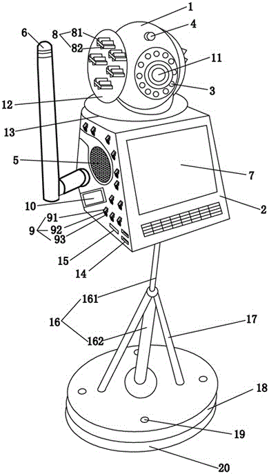 Household monitoring alarm device