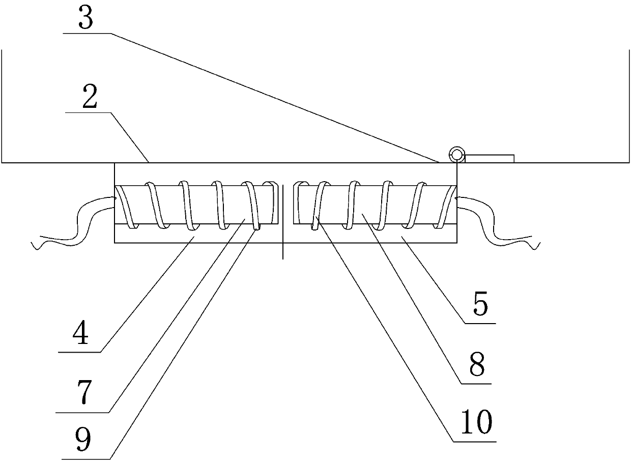 Magnetic force adjustable gate type fluid lining surrounding rock pressure relief device and construction method