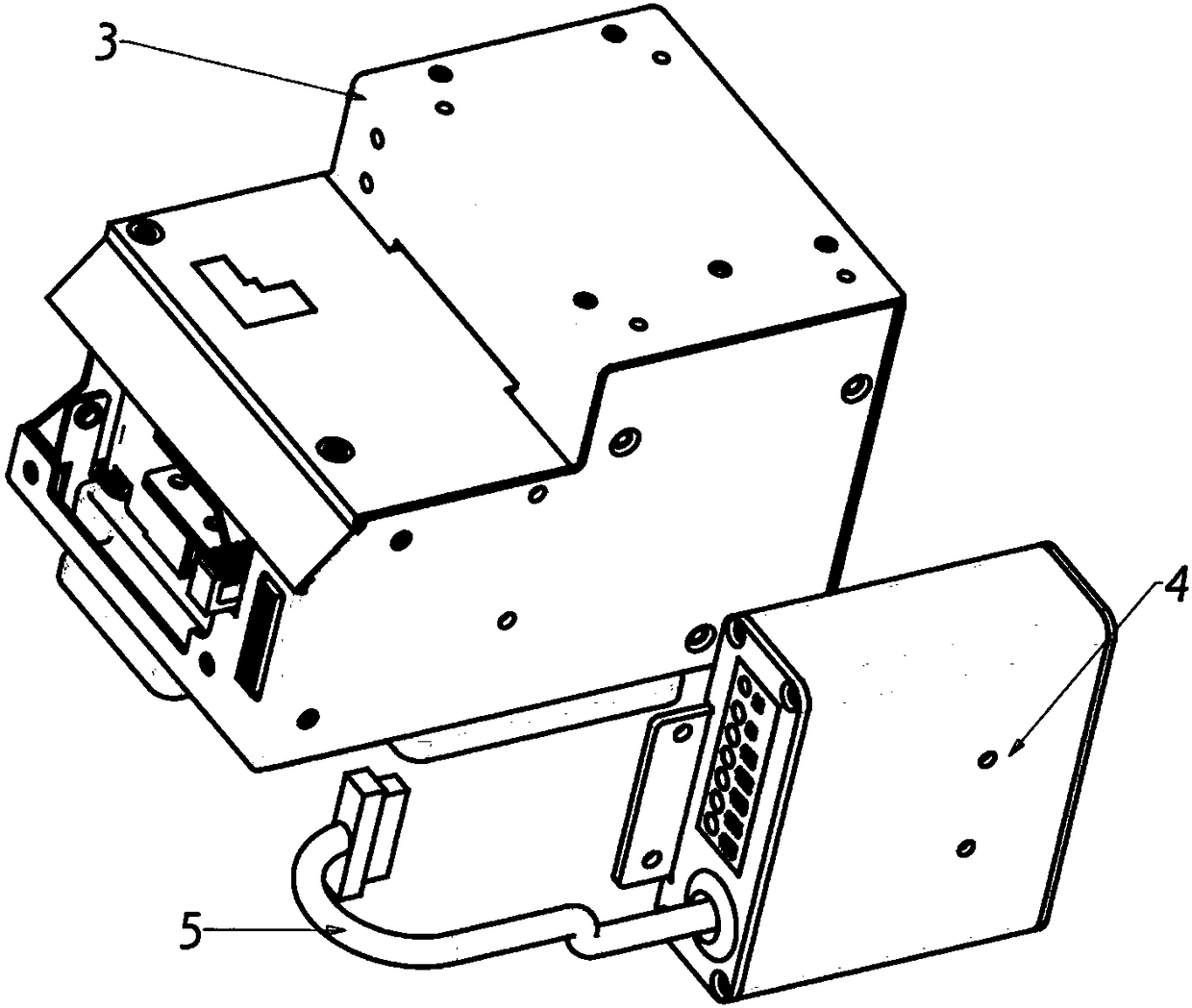 Split type ATM intelligent card returning module with manual card taking gate