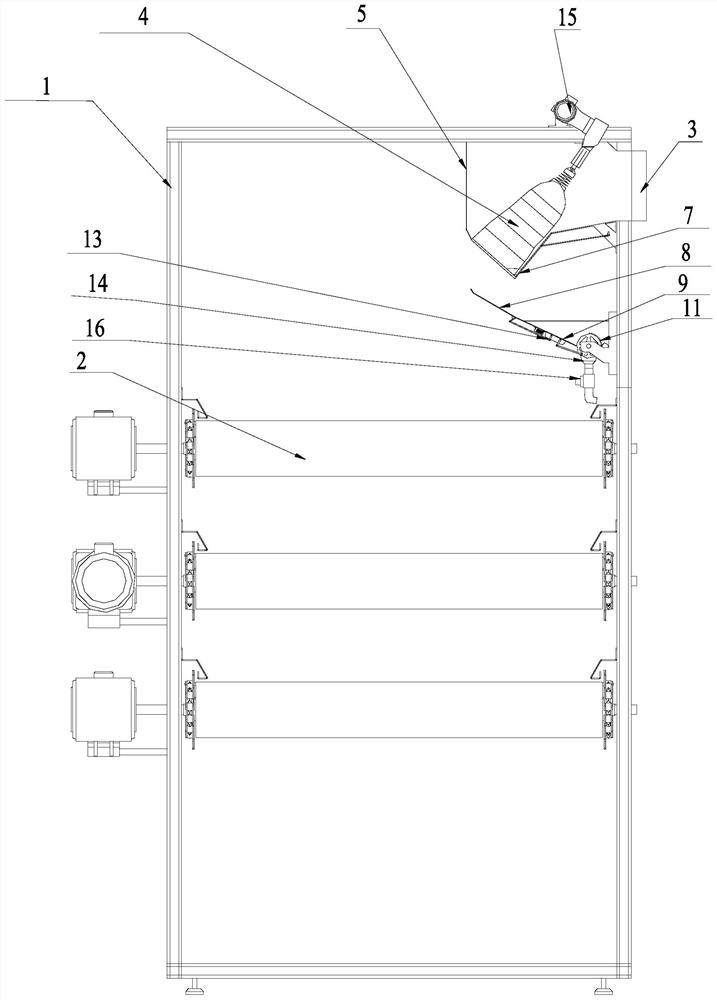 Automatic ash removing device of belt type sludge dryer and control method thereof