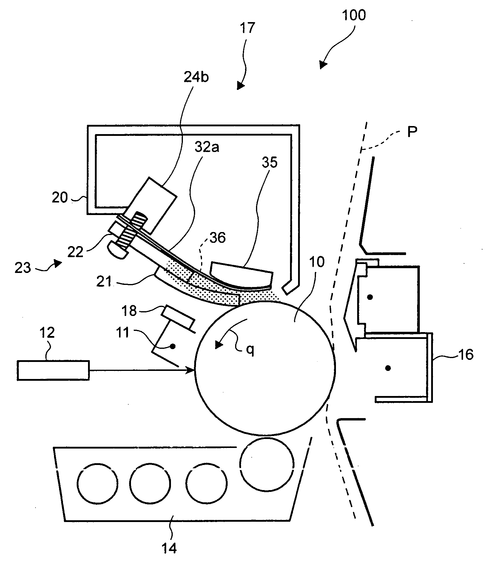 Blade-cleaning device and blade member supporting method