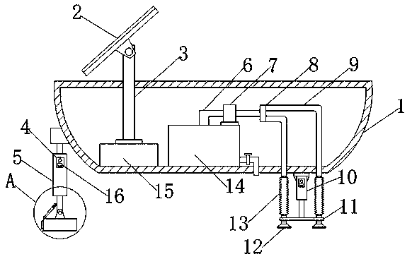 Channel cleanout device for water conservancy project