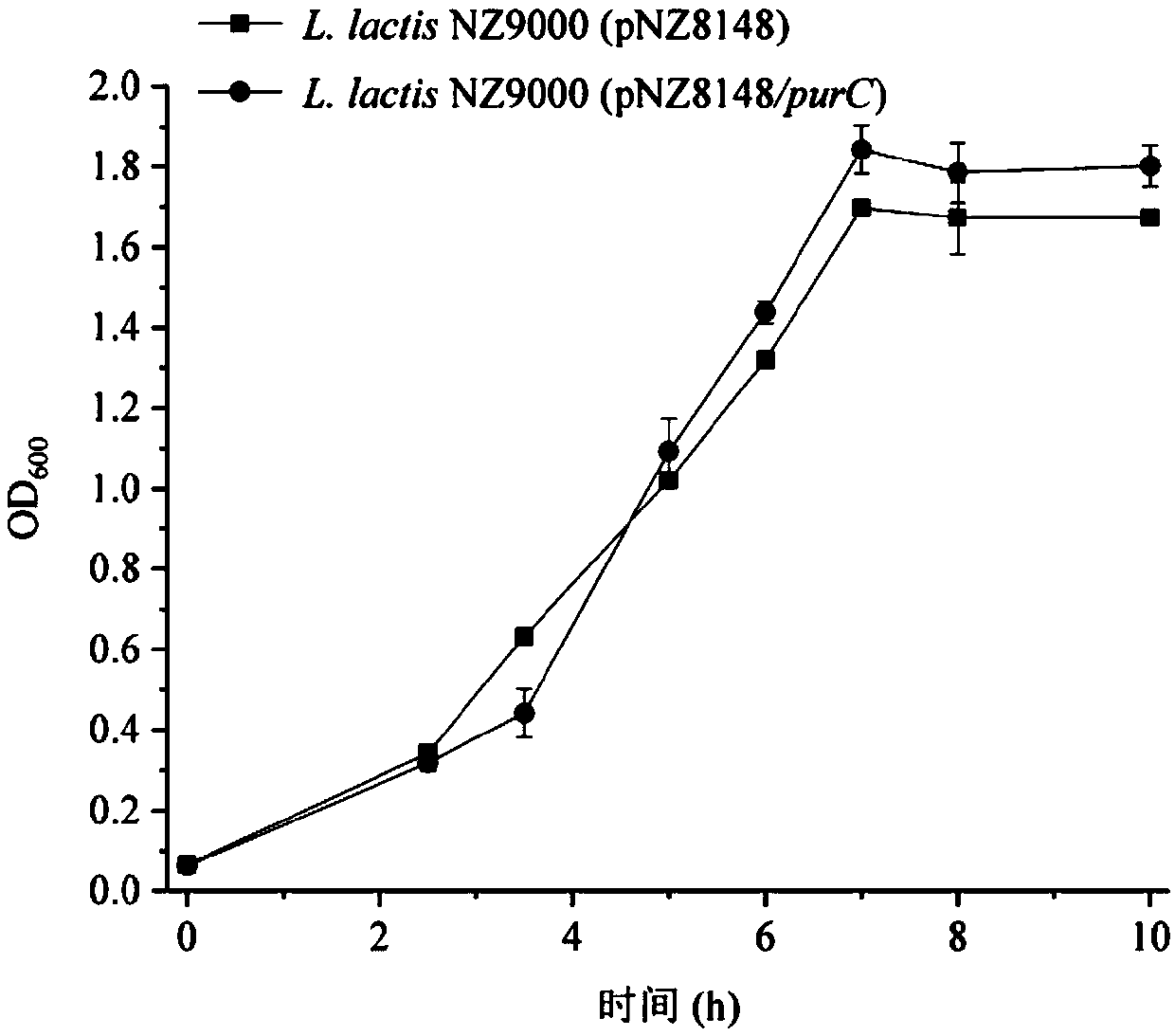 Lactic acid bacteria engineering strain with improved acid stress resistance