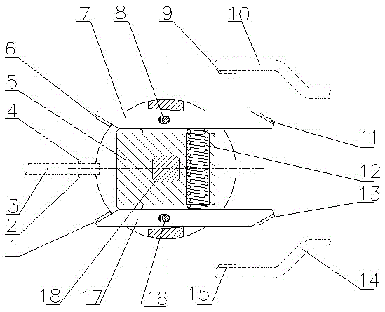 A double-break point movable contact structure of a dual-power automatic transfer switch