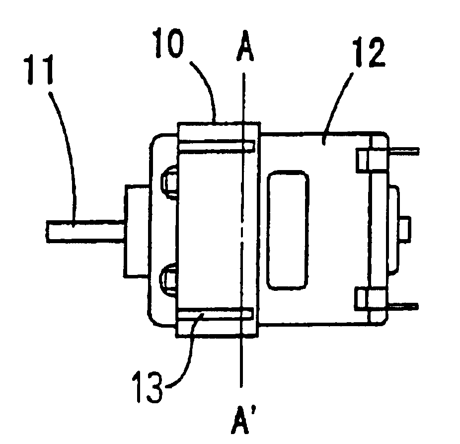 DC brush motor and permanent magnet used therein