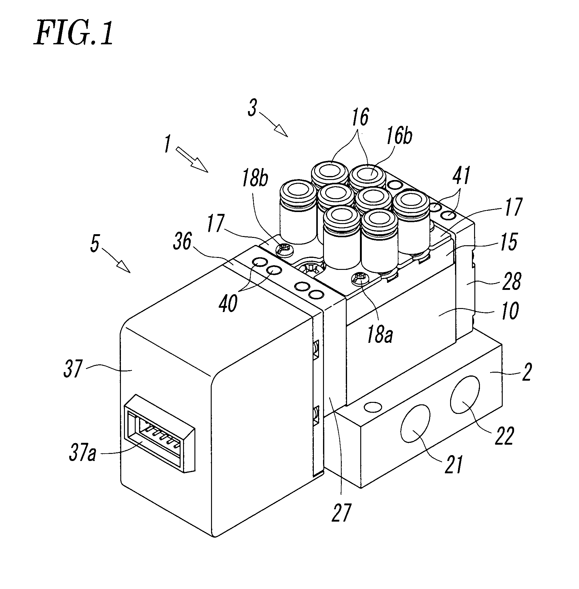 Multiple electromagnetic valve