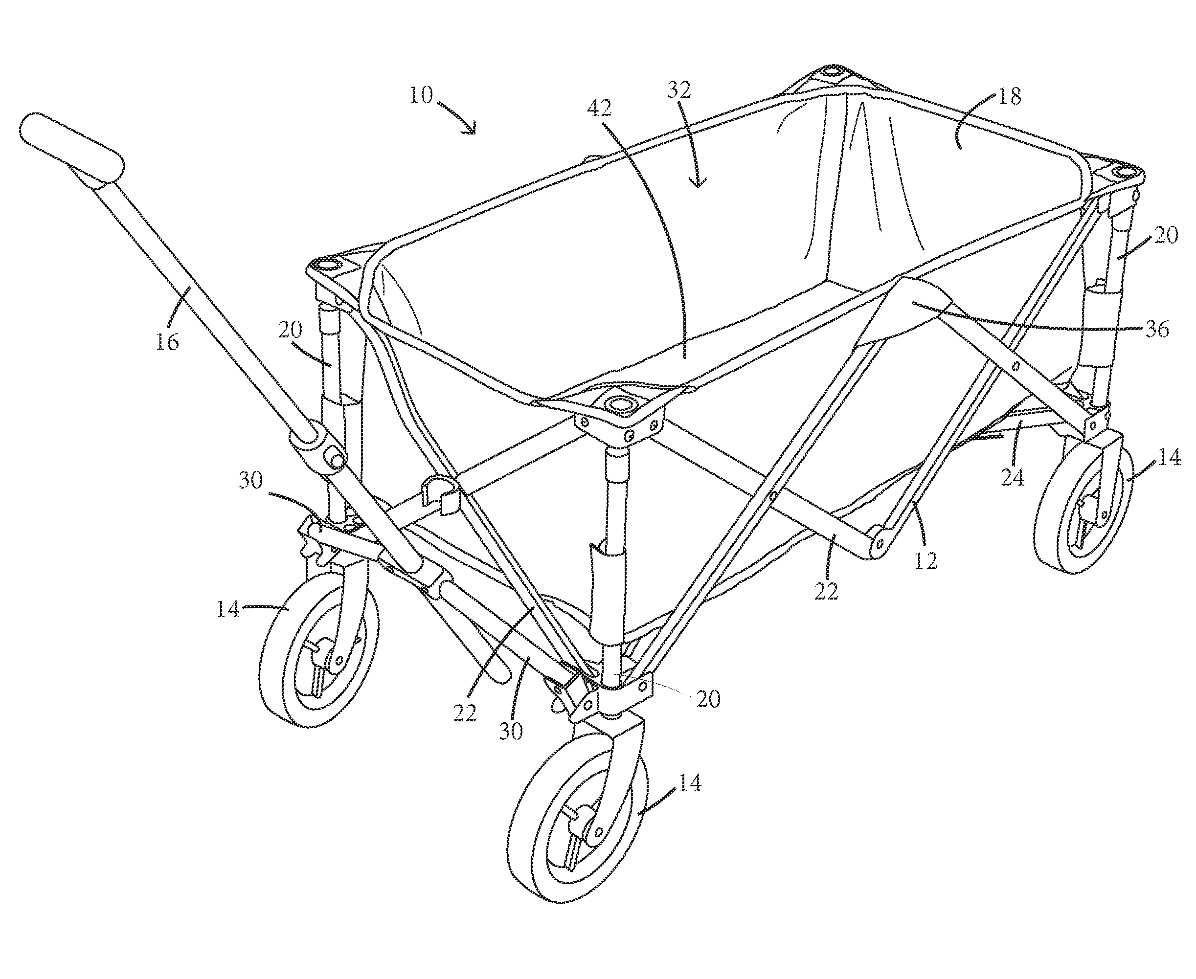 Collapsible Wagon and Method of Collapsing A Wagon