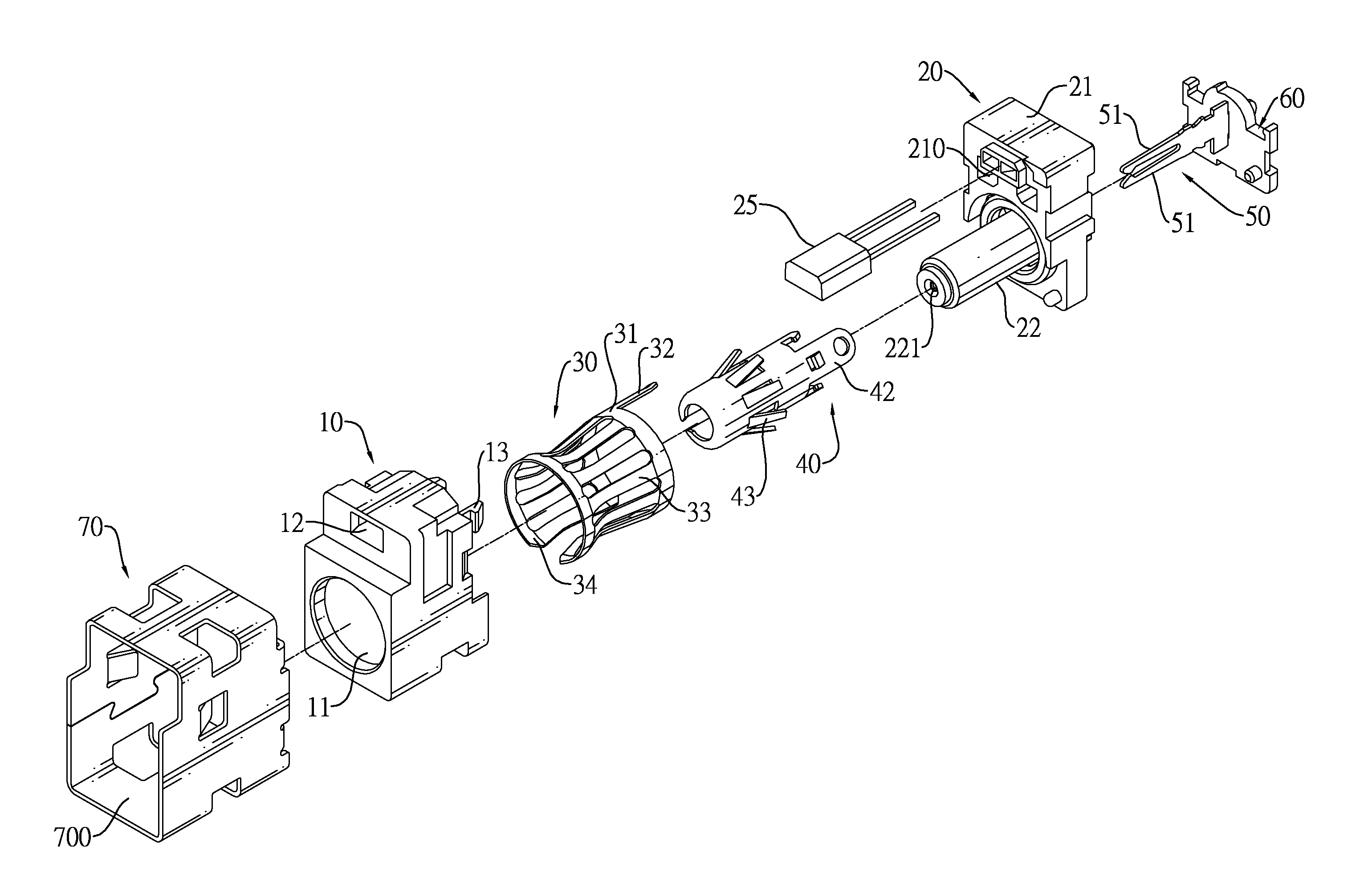 High power receptacle connector