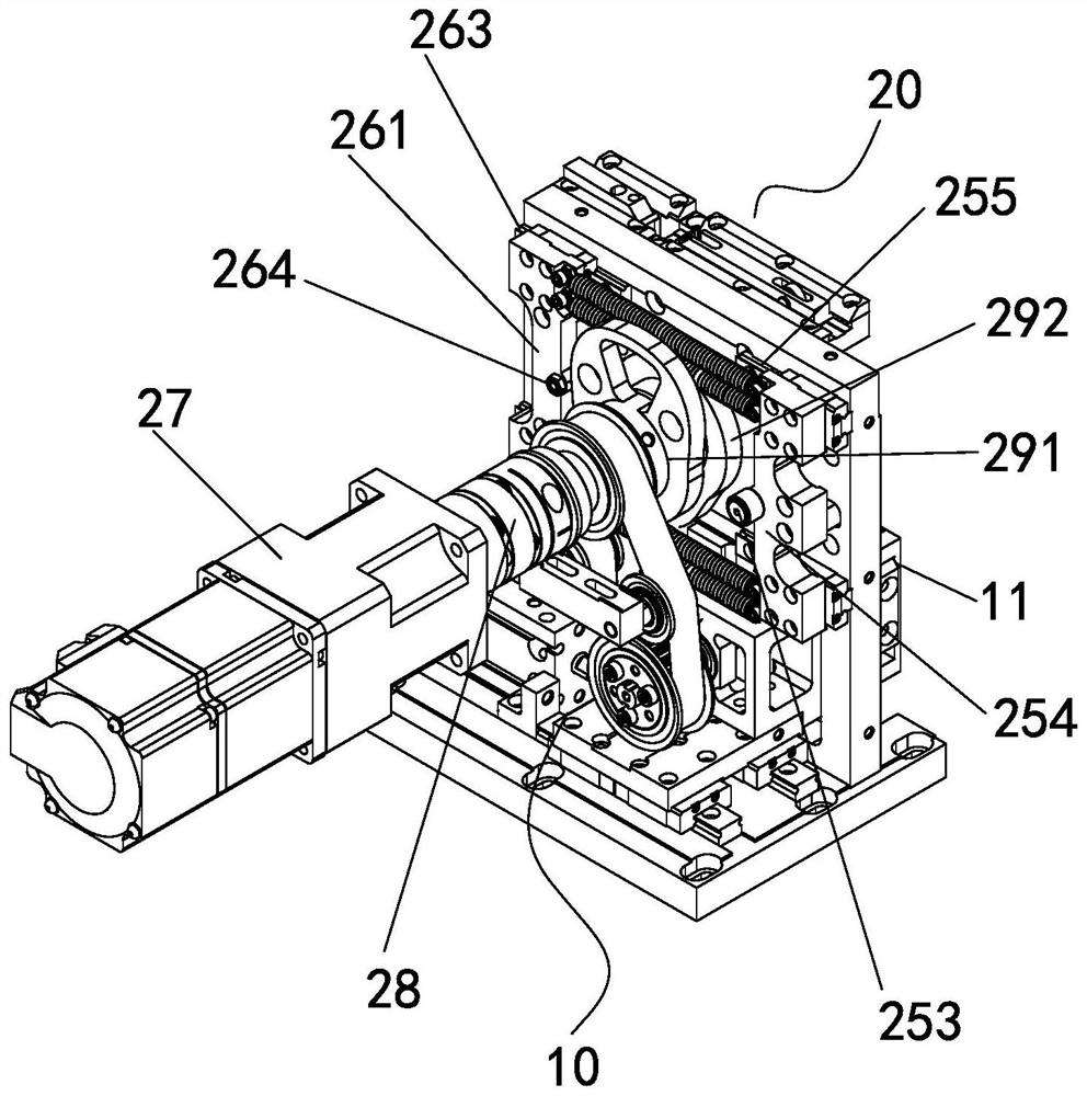 Positioning claw cutting feeding device