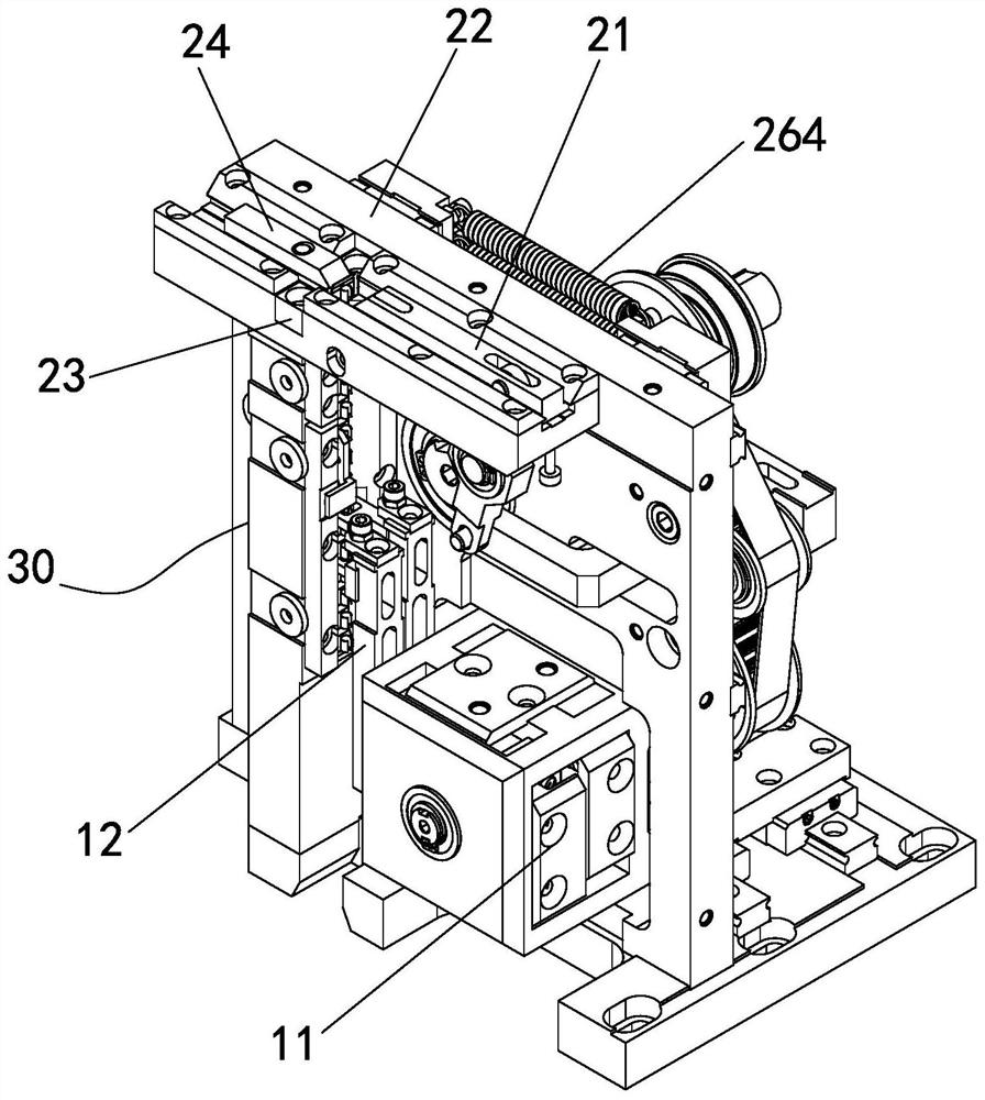 Positioning claw cutting feeding device