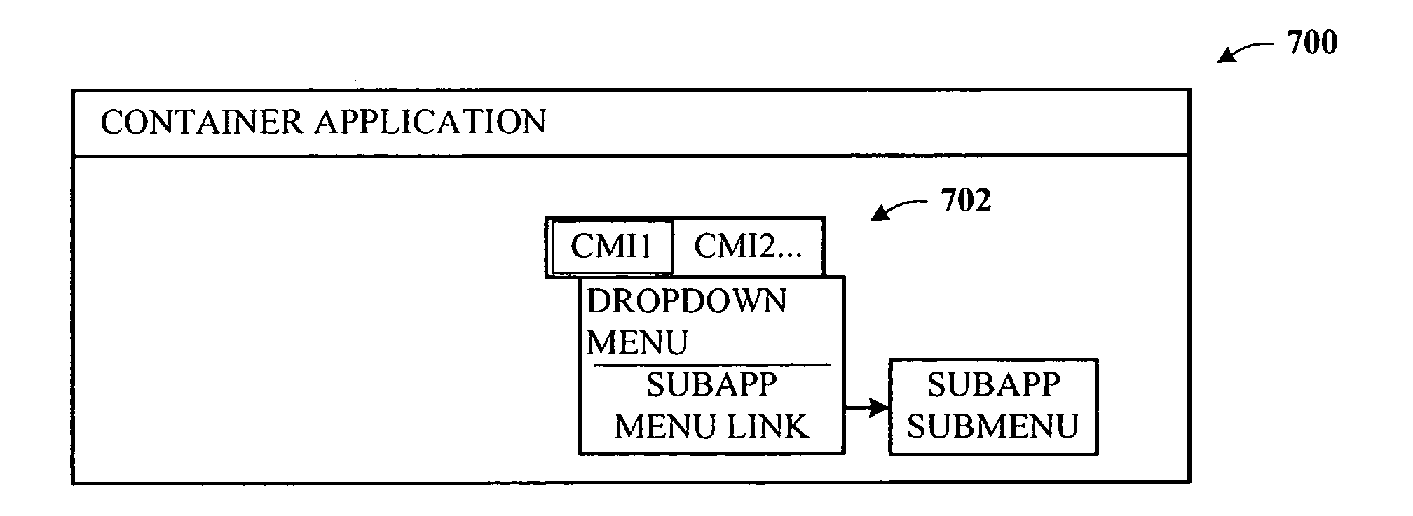 Menu management in an OLE document environment